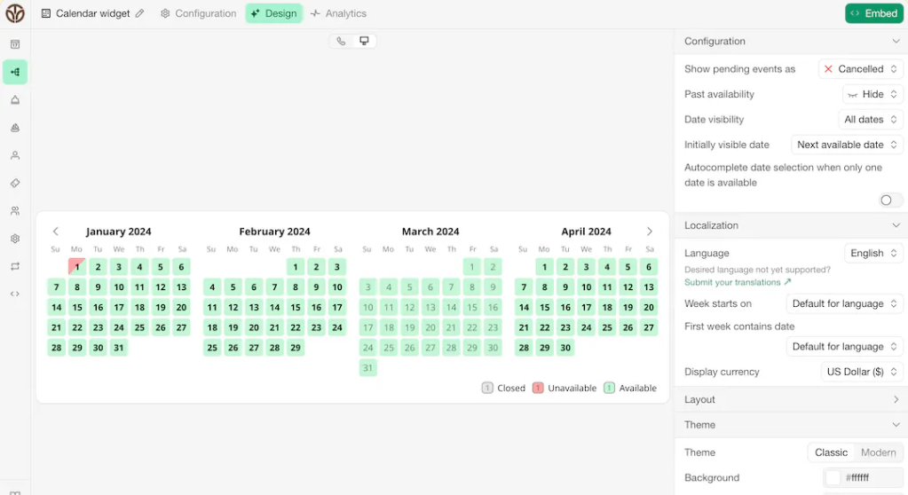 screenshot of Bookingmood