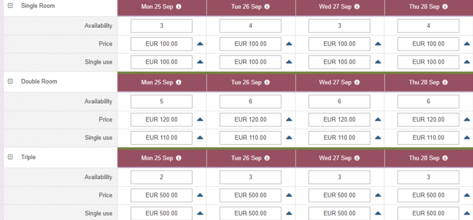 screenshot of Bookingplanner