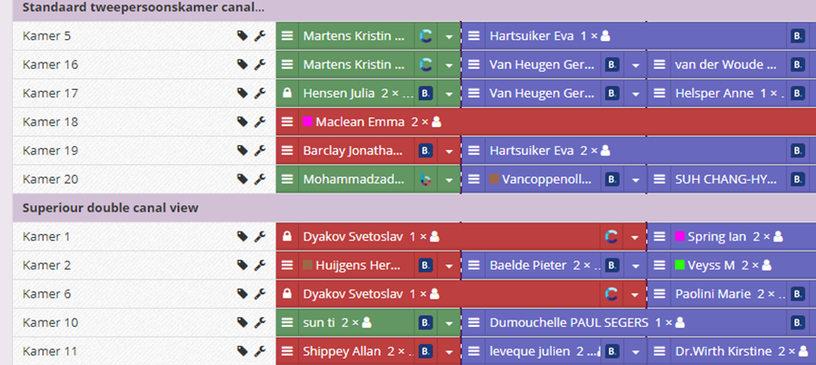screenshot of Bookingplanner
