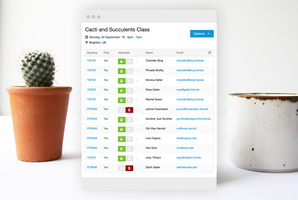 screenshot of Bookwhen