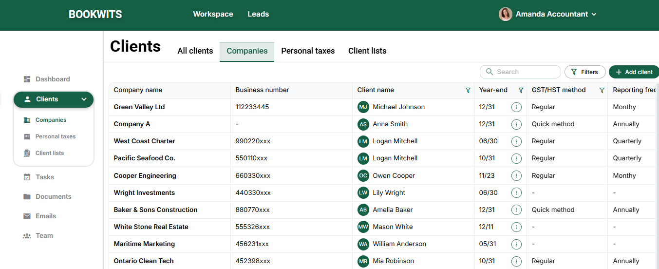 screenshot of Bookwits
