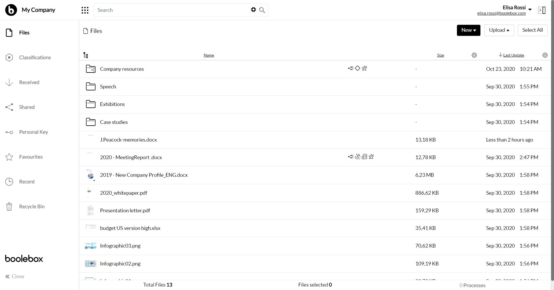 screenshot of BooleBox
