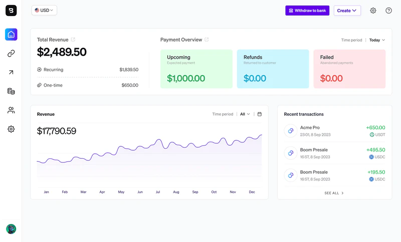screenshot of BoomFi