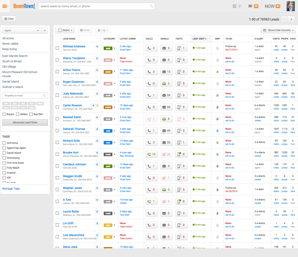 screenshot of BoomTown