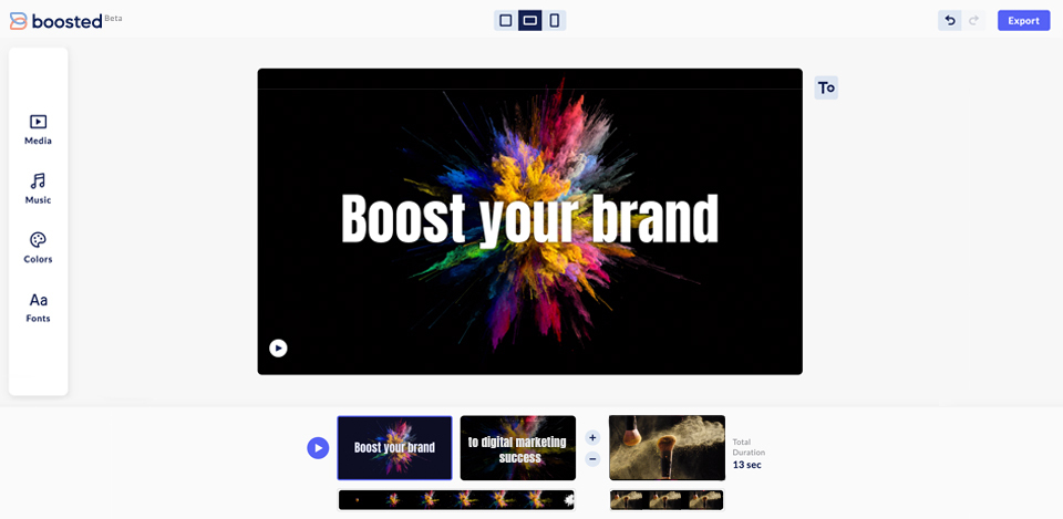 screenshot of Boosted