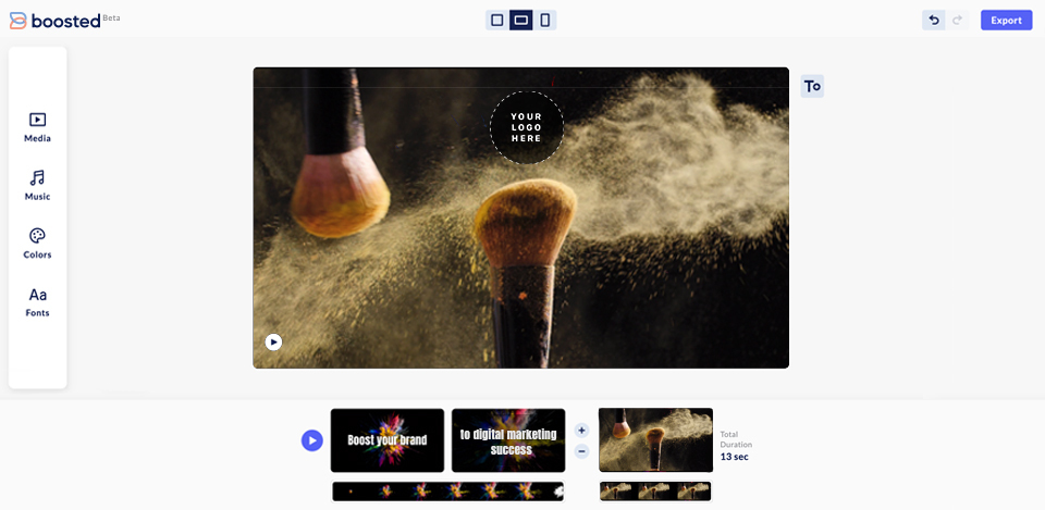 screenshot of Boosted