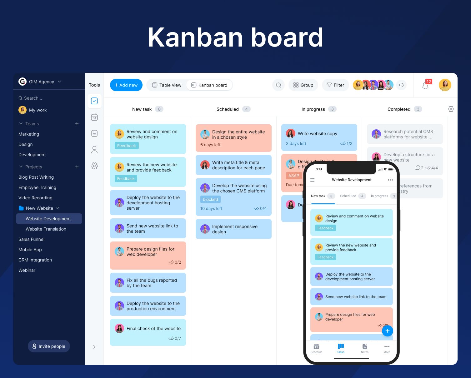 screenshot of Bordio