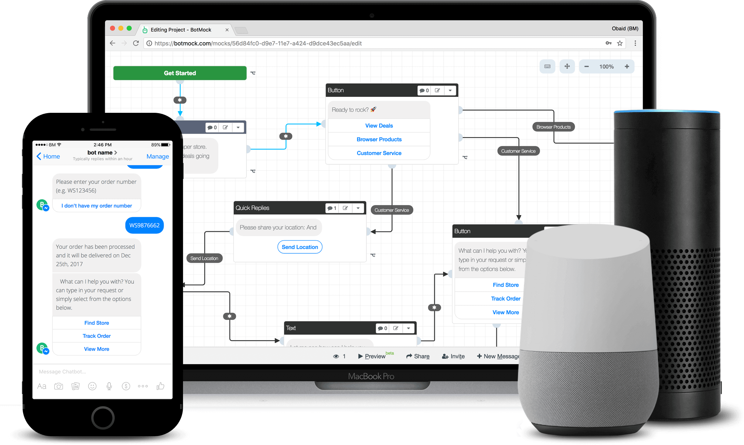 screenshot of Botmock