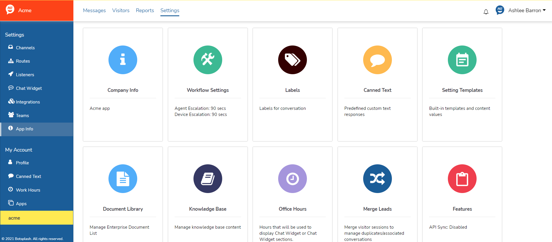 screenshot of Botsplash