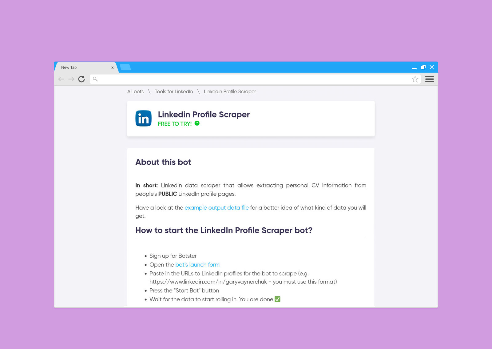 screenshot of Botster