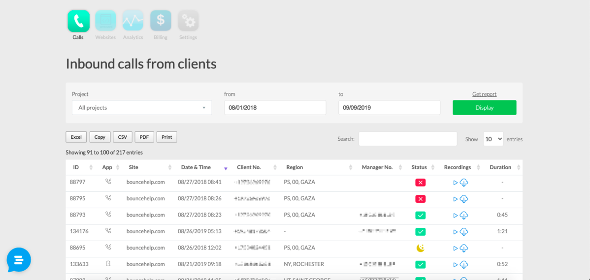 screenshot of BounceHelp