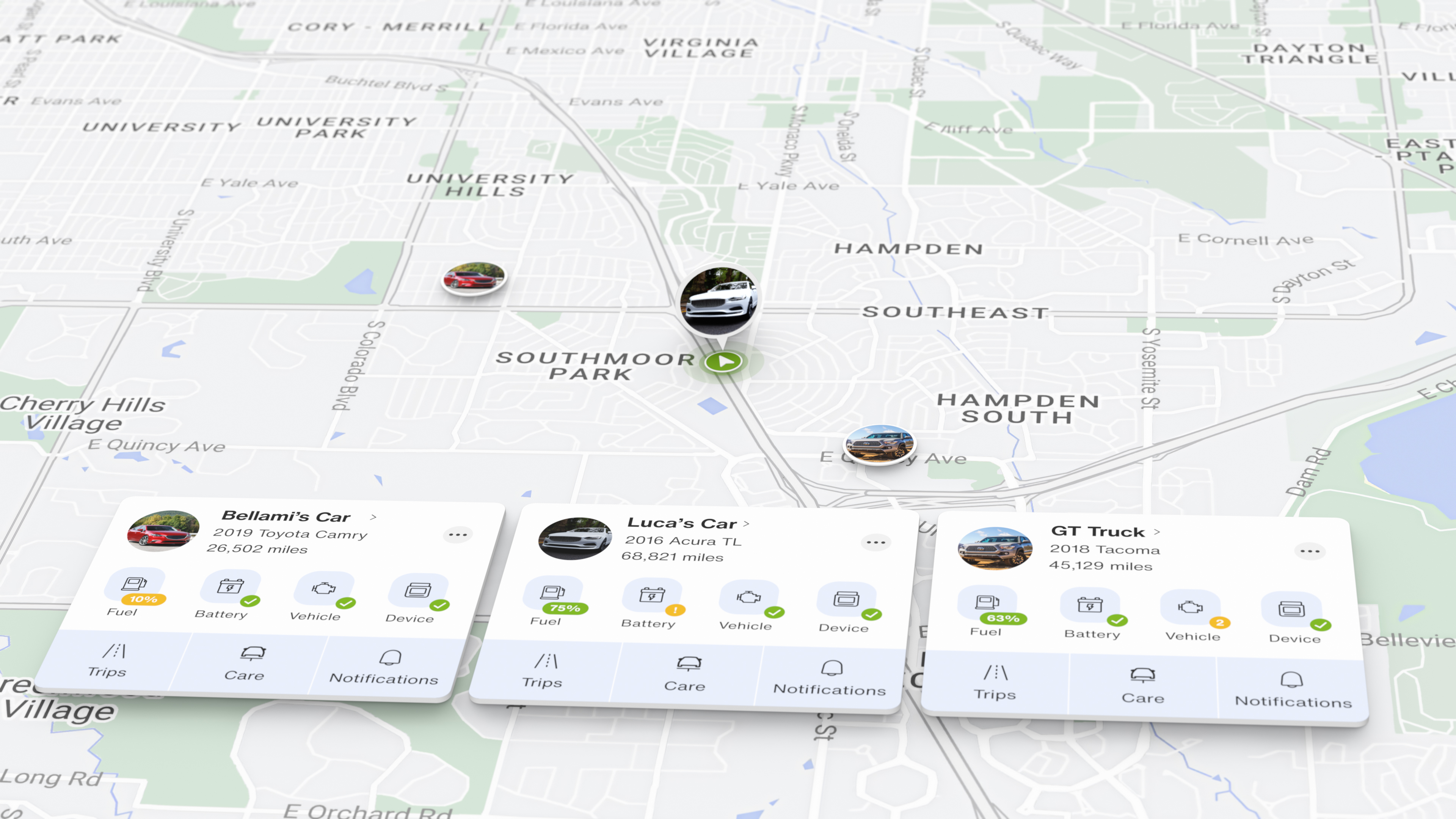 screenshot of Bouncie