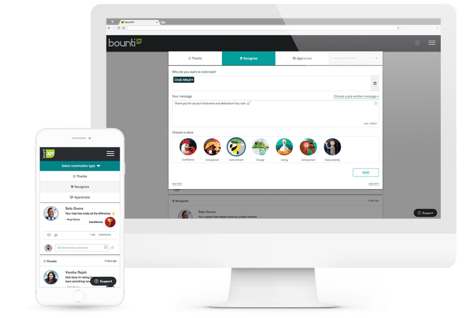 screenshot of BountiXP