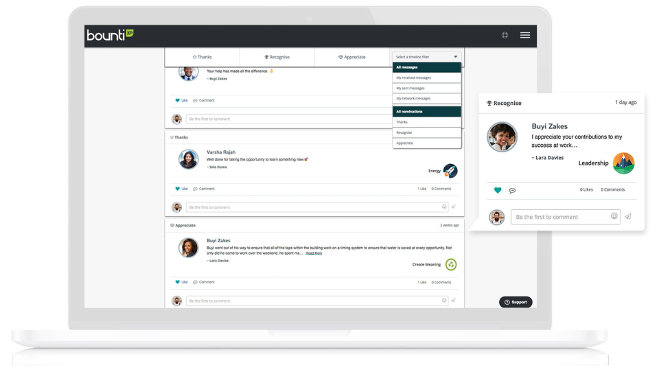 screenshot of BountiXP