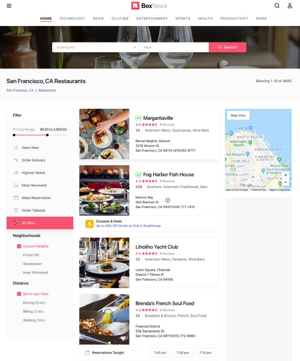 screenshot of BoxedCMS