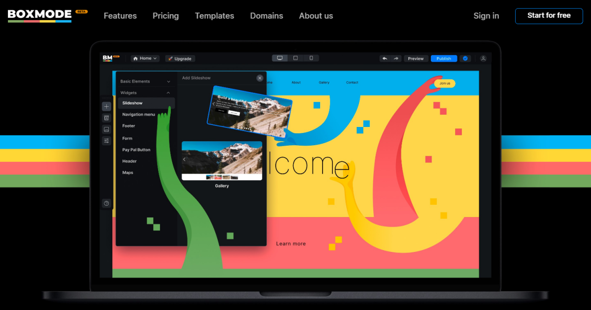 screenshot of Boxmode
