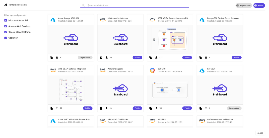 screenshot of Brainboard