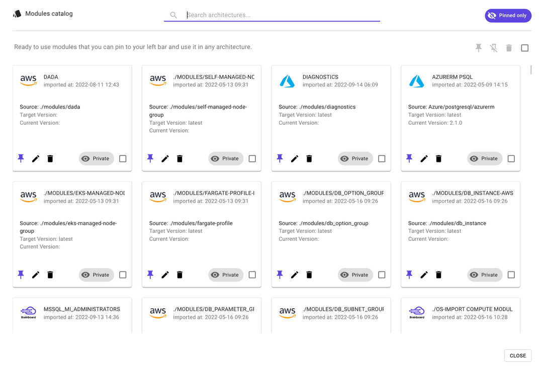 screenshot of Brainboard