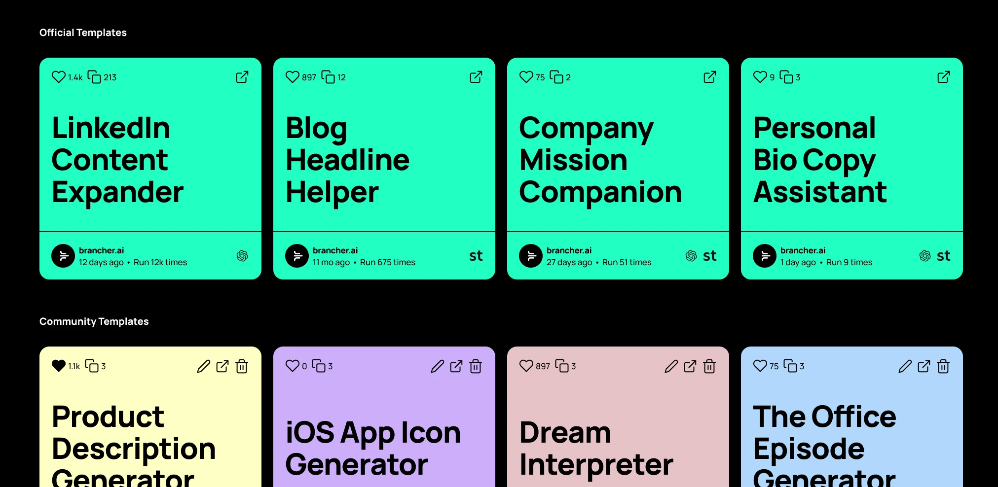 screenshot of Brancher.ai