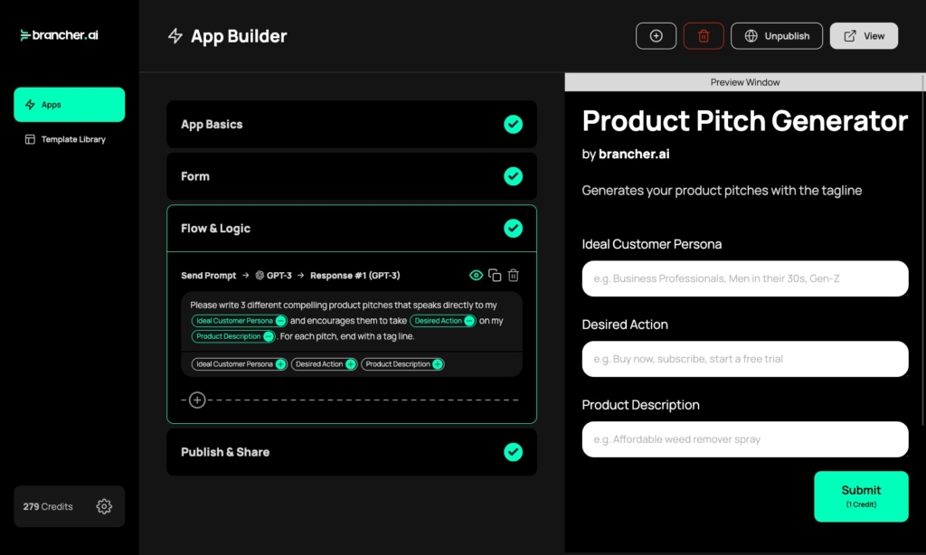 screenshot of Brancher.ai