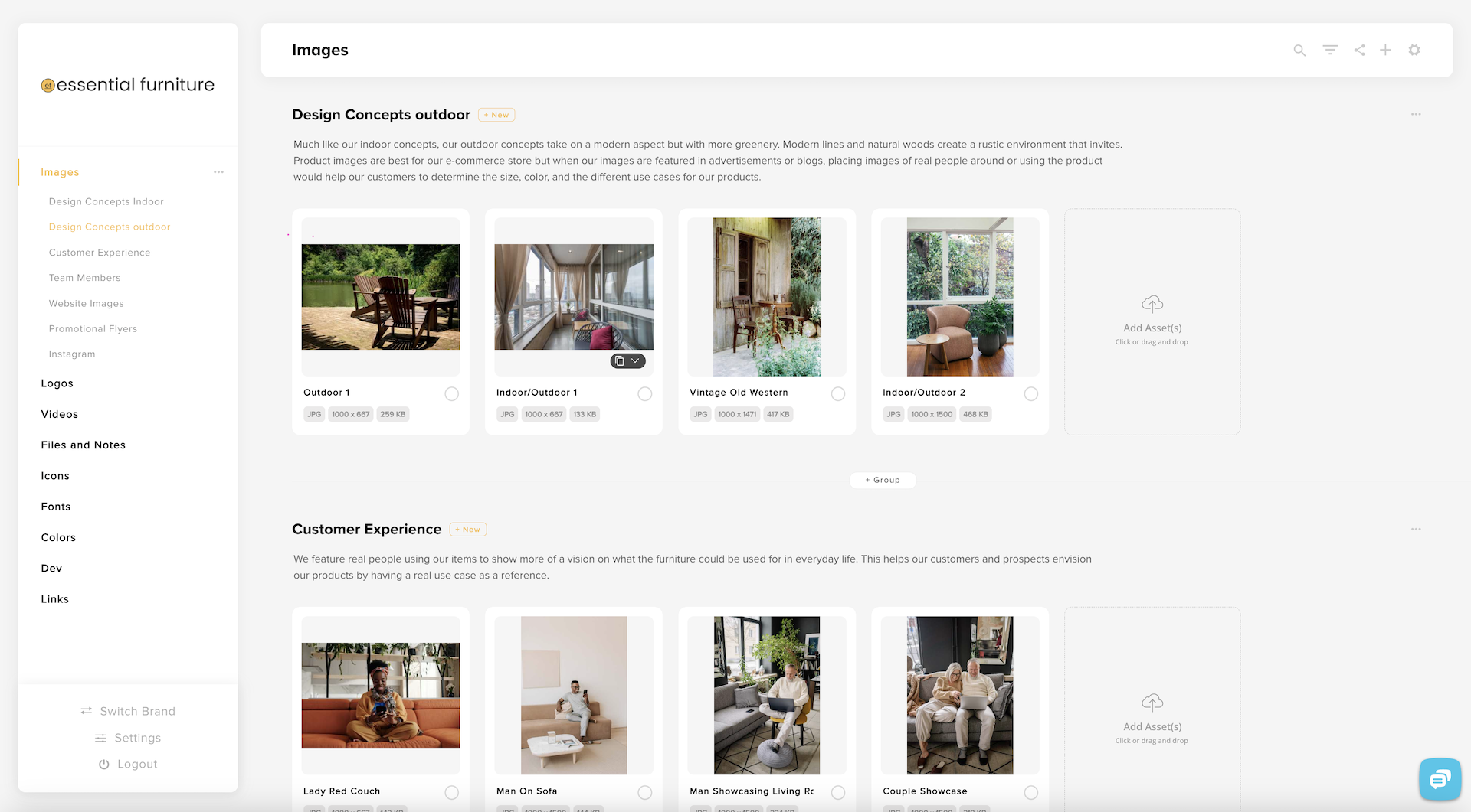 screenshot of BrandBay