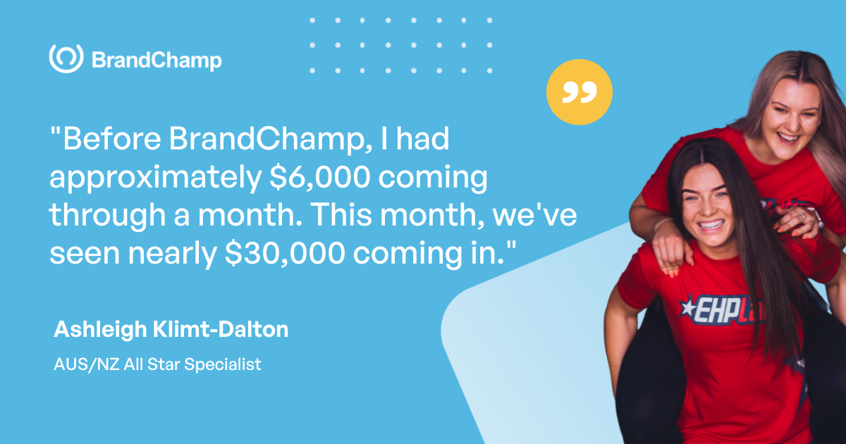 screenshot of BrandChamp