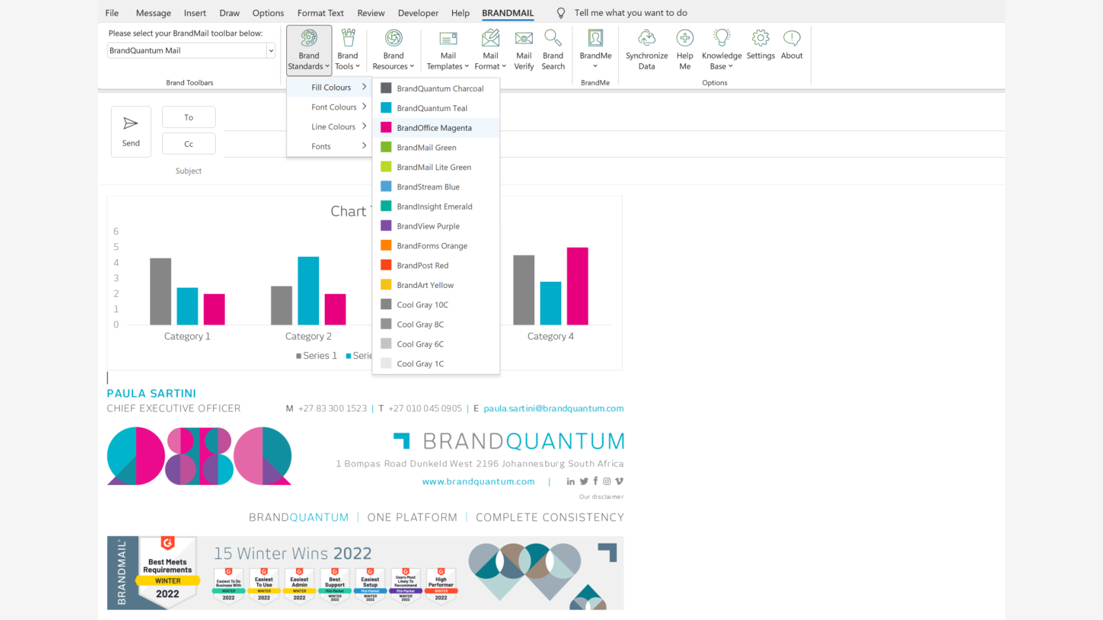 screenshot of BrandMail