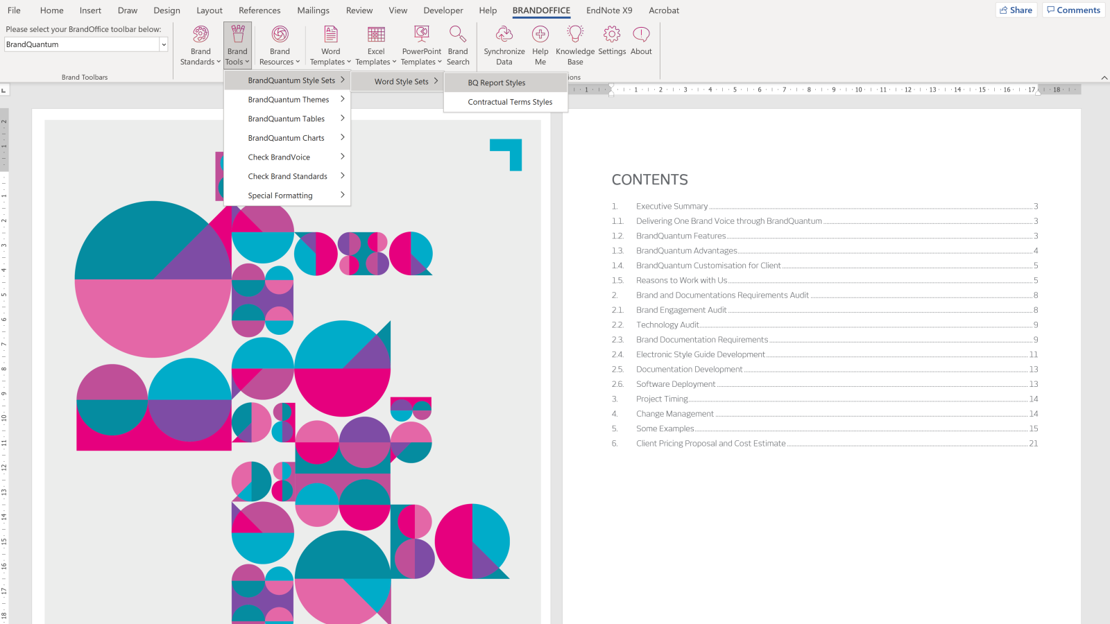 screenshot of BrandOffice