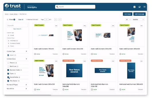 screenshot of Brandgility