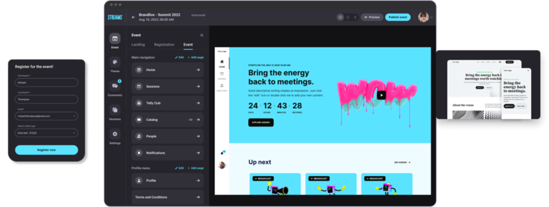 screenshot of Brandlive