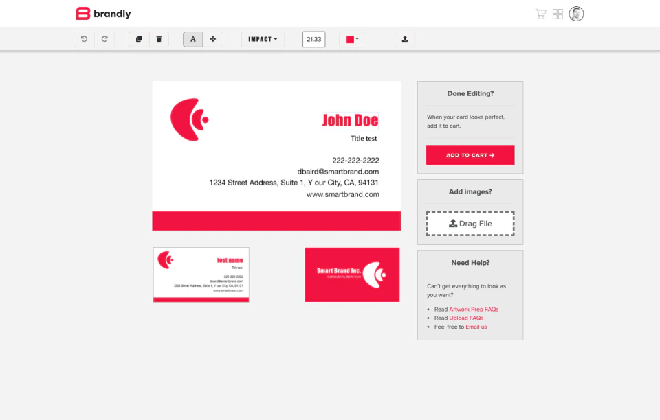 screenshot of Brandly