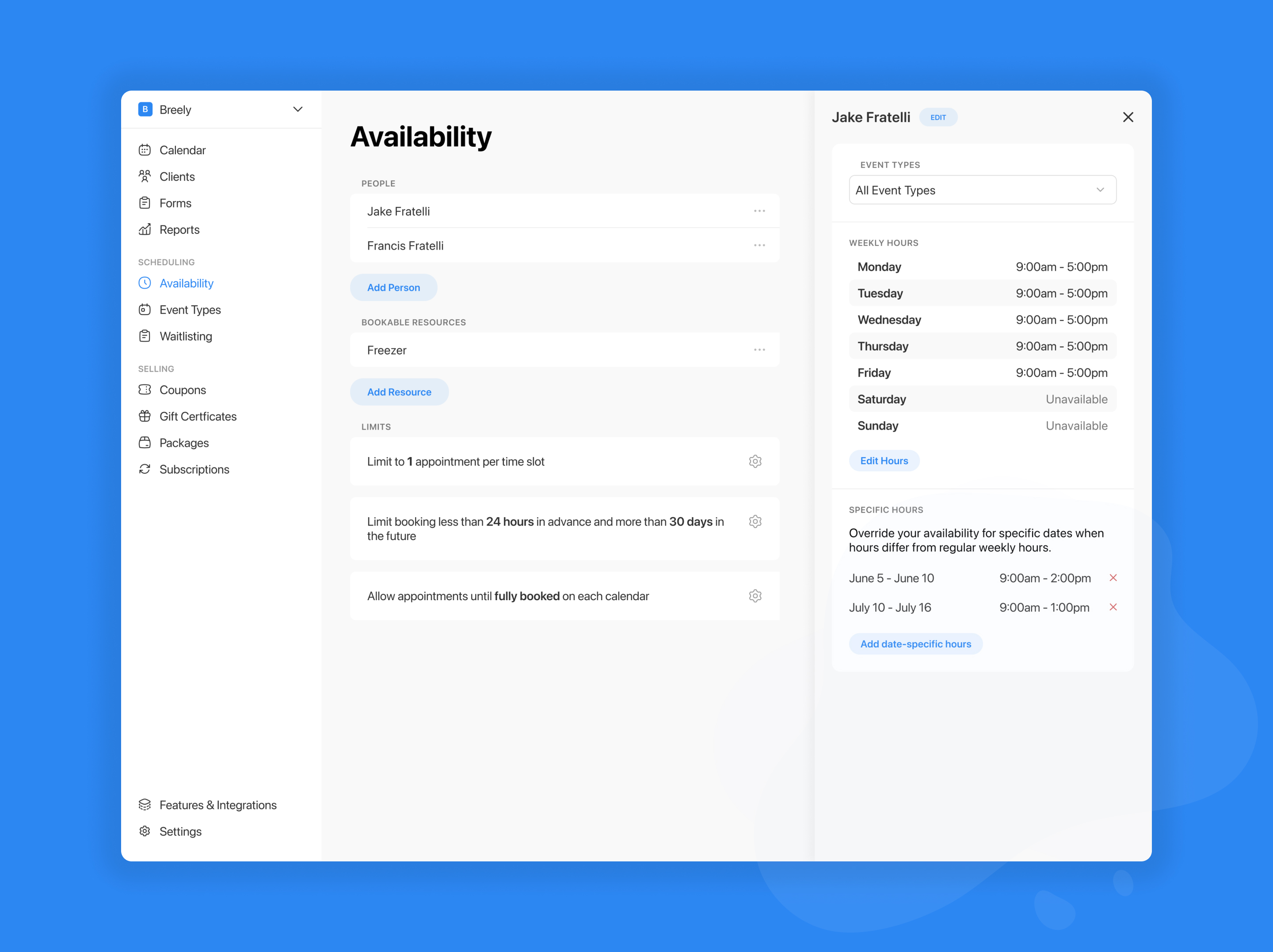 screenshot of Breely