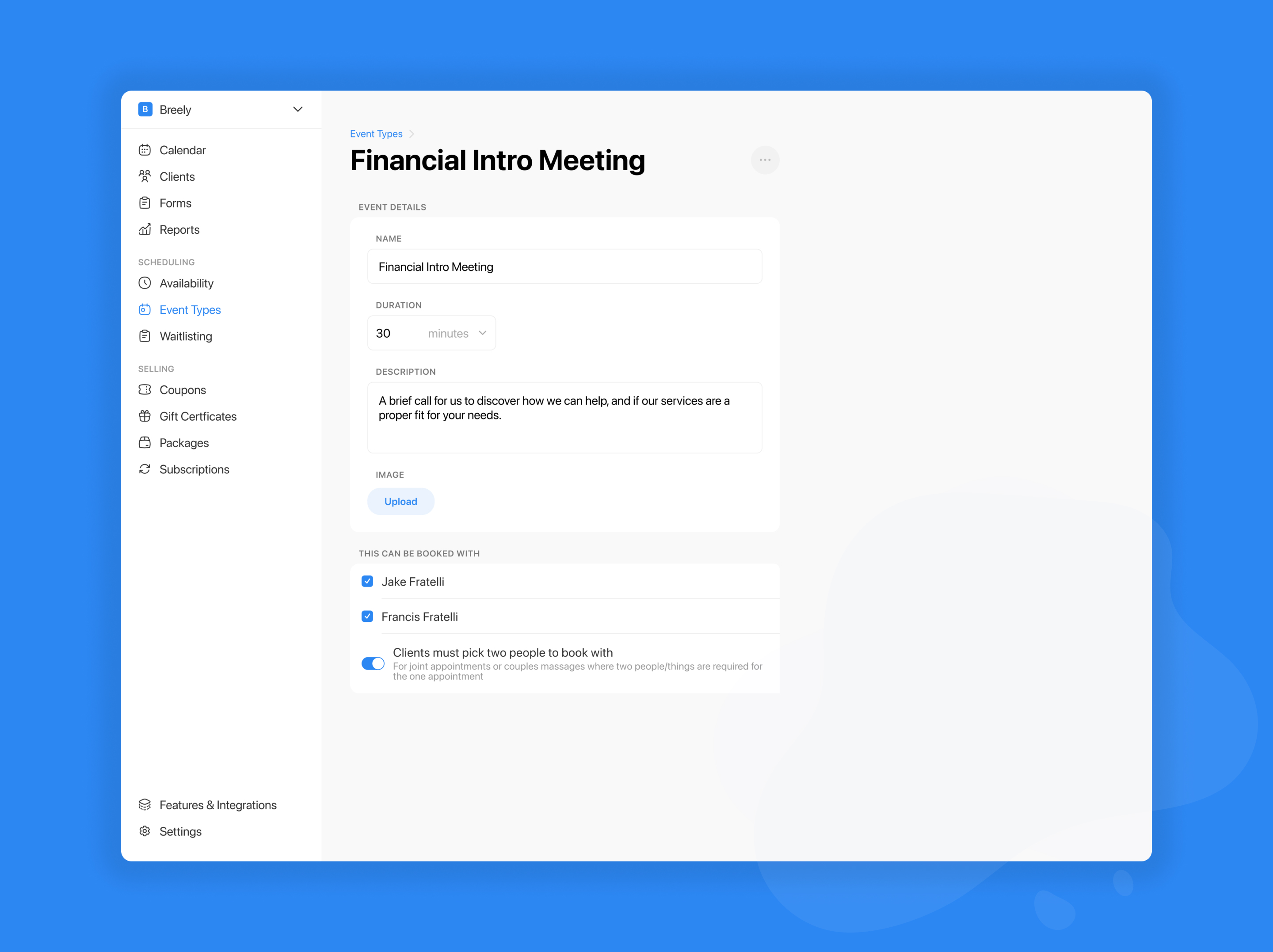 screenshot of Breely