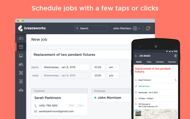 screenshot of Breezeworks
