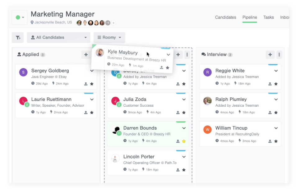 screenshot of Breezy