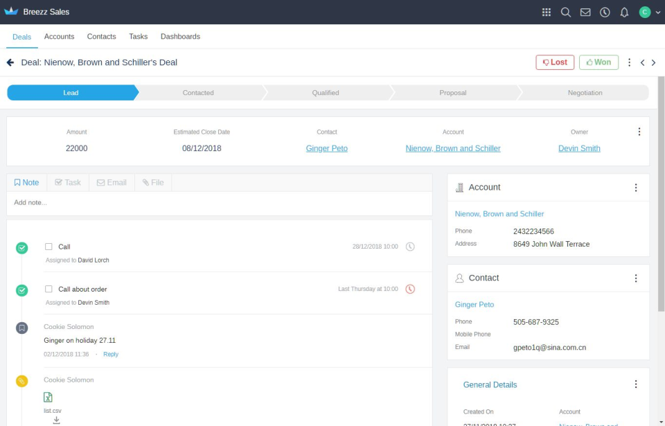 screenshot of Breezz