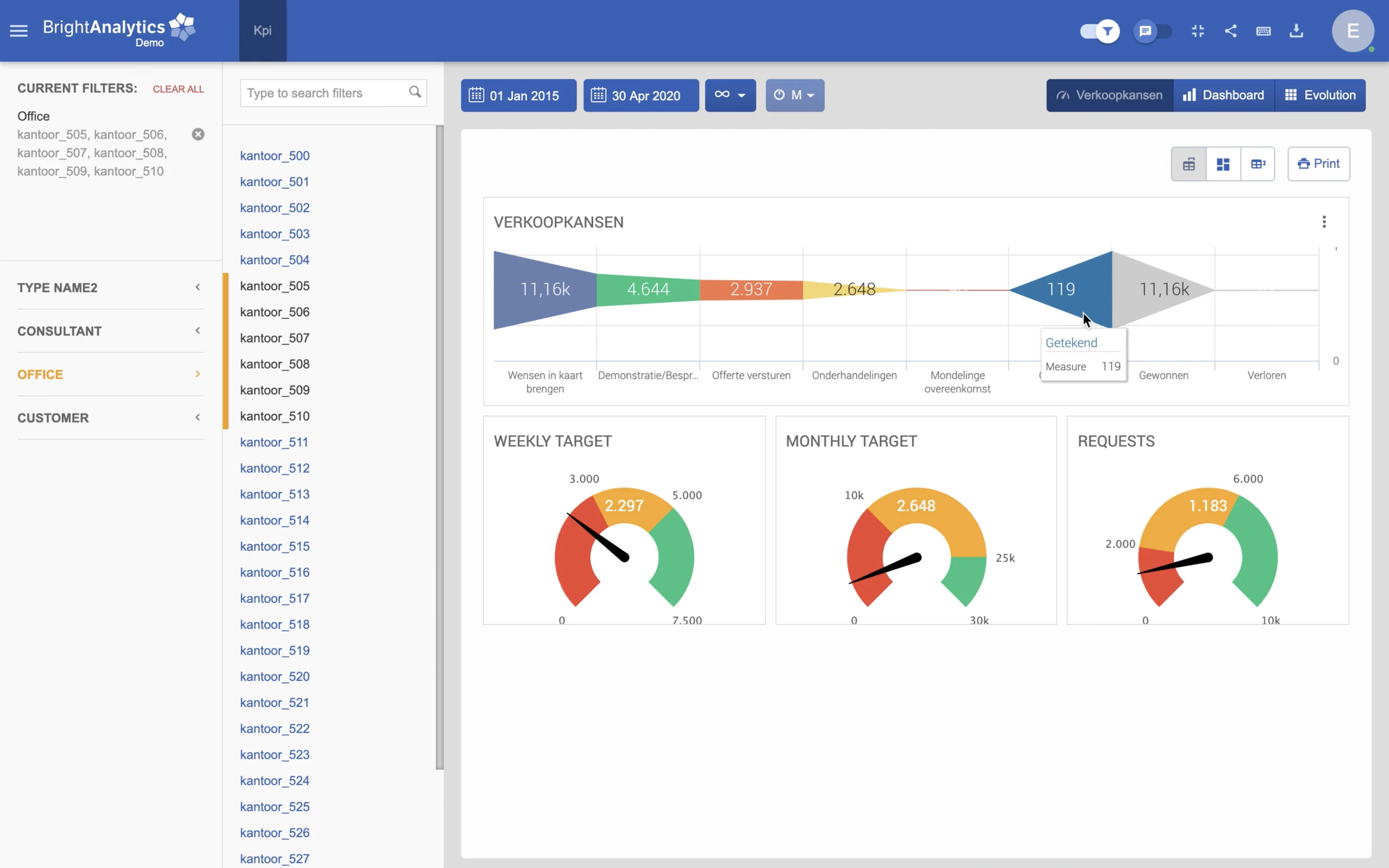 screenshot of BrightAnalytics