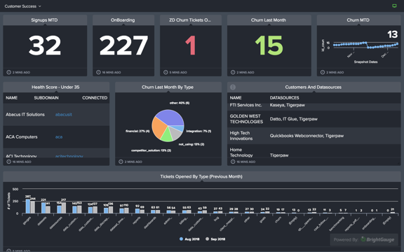 screenshot of BrightGauge