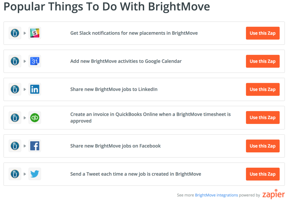 screenshot of BrightMove
