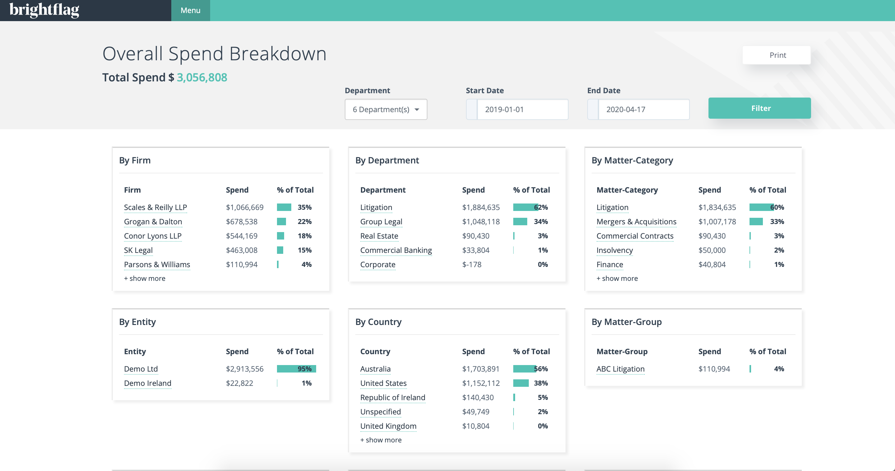 screenshot of Brightflag