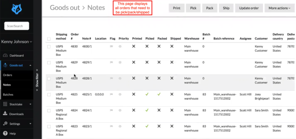 screenshot of Brightpearl