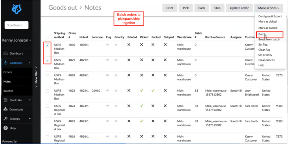 screenshot of Brightpearl