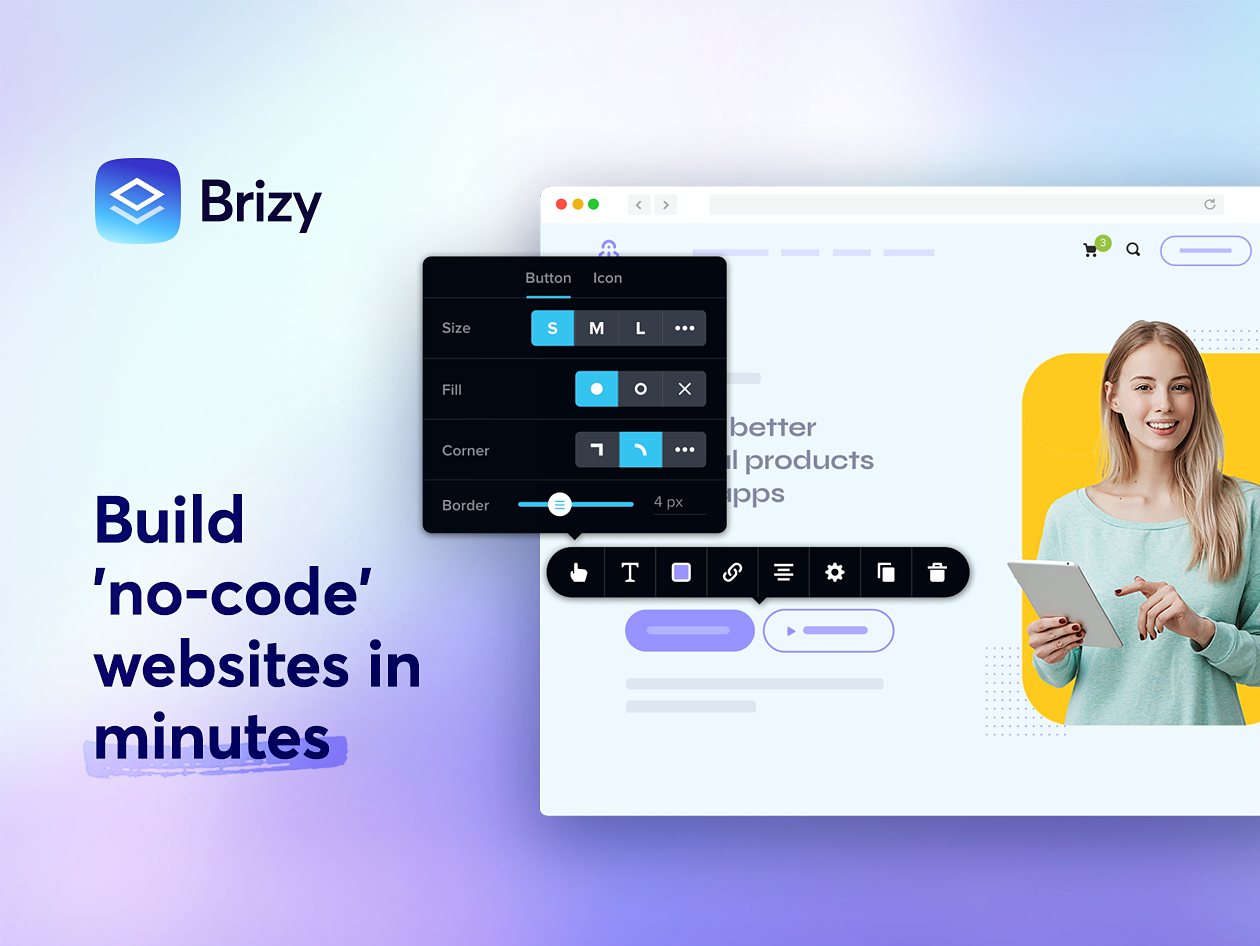 screenshot of Brizy