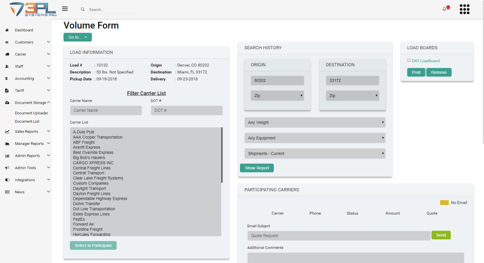 screenshot of BrokerWare