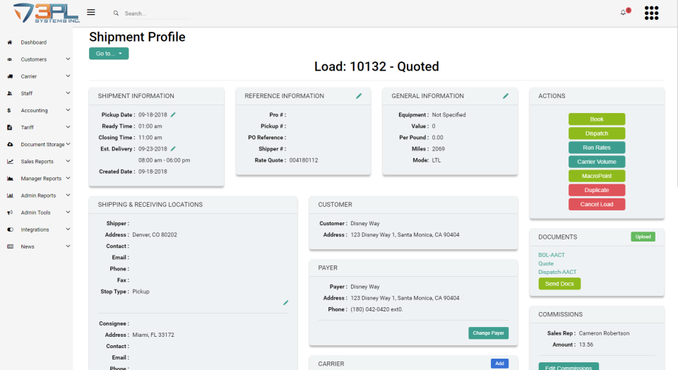 screenshot of BrokerWare