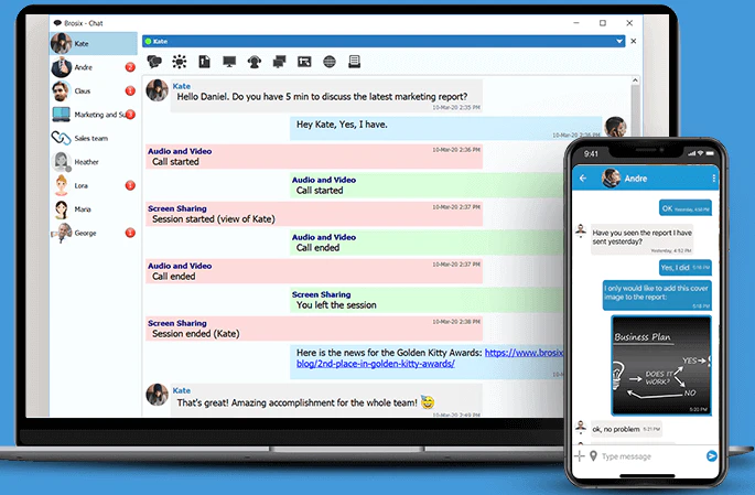 screenshot of Brosix