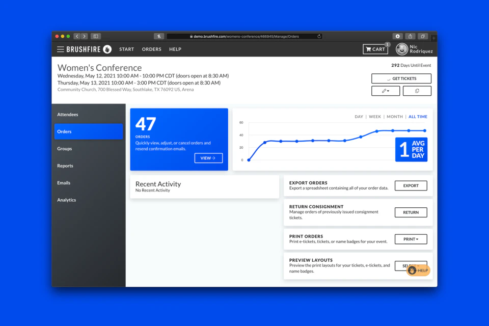 screenshot of Brushfire