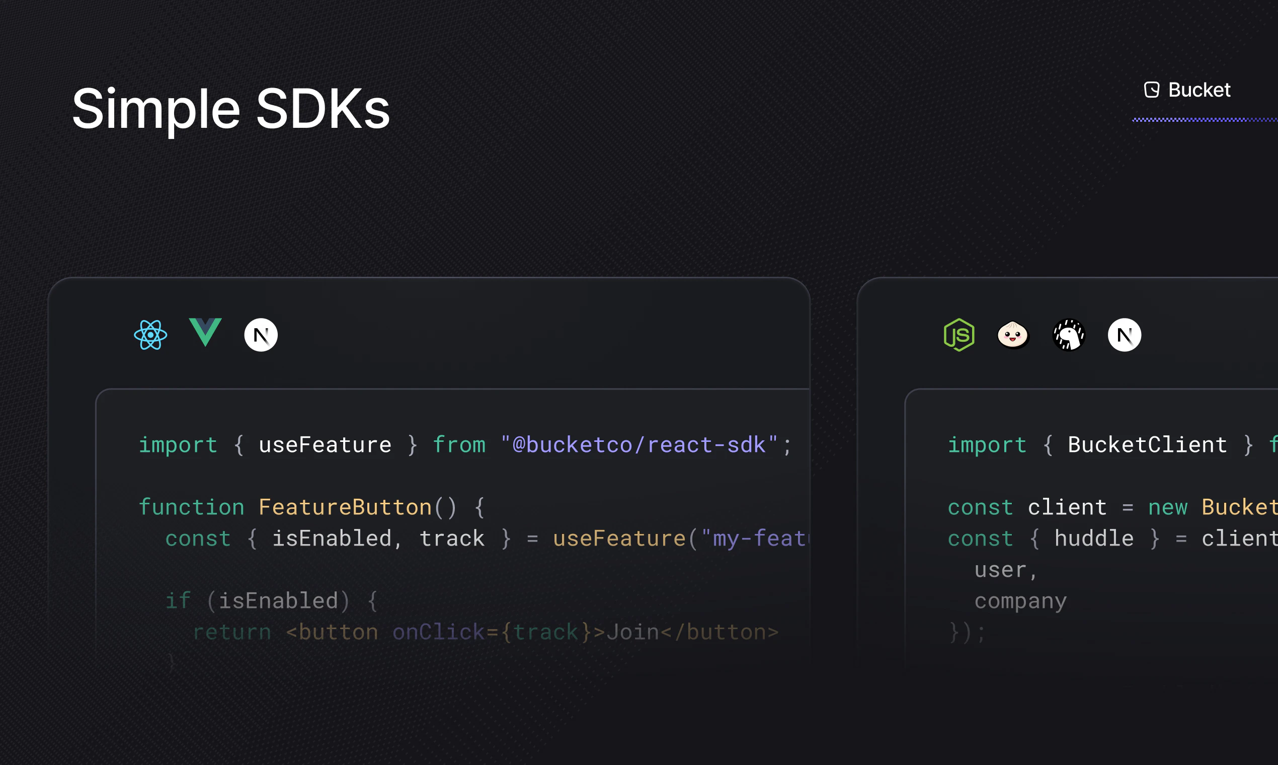 screenshot of Bucket