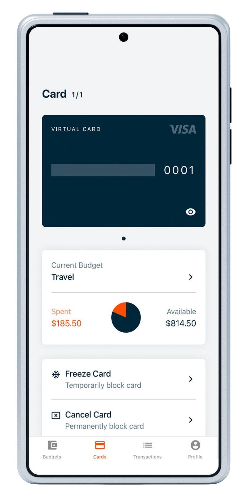 screenshot of Budgetly
