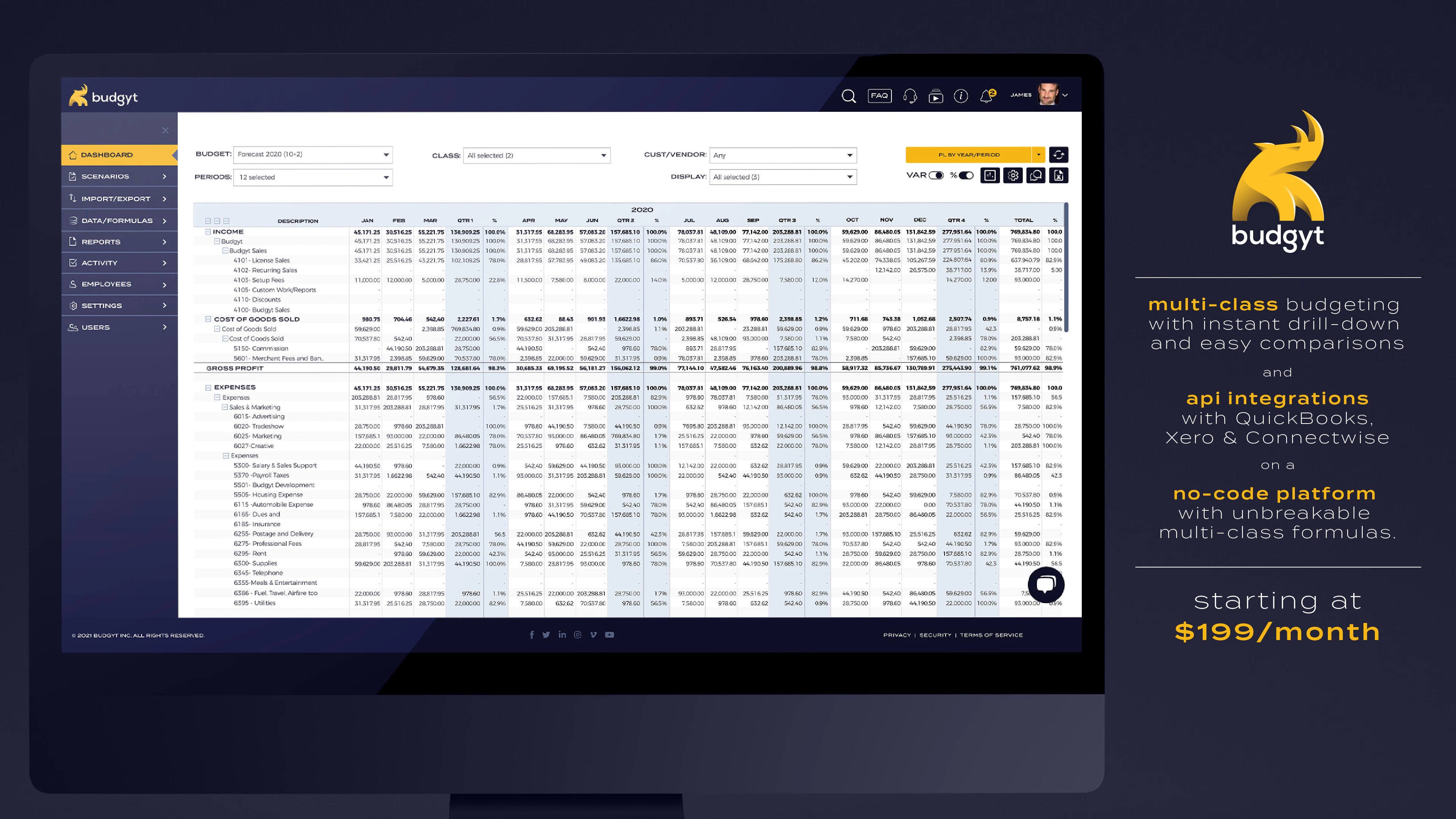 screenshot of Budgyt